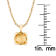 10k Yellow Gold Genuine Round Citrine Pendant With Chain