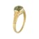 10k Yellow Gold Vintage Style Genuine Round Prasiolite and Diamond Ring
