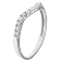 10k White Gold Curved Diamond Wedding Band 1/5 cttw, H-I Color, I1-I2 Clarity