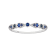 10k White Gold Genuine Round Sapphire Stackable Band