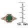 10k Yellow Gold Vintage Style Genuine Oval Emerald Filigree Ring
