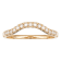 10k Yellow Gold Curved Diamond Wedding Band 1/5 cttw, H-I Color, I1-I2 Clarity