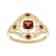10k Yellow Gold Vintage Style Genuine Garnet and Diamond Ring