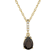 10k Yellow Gold Genuine Pear-Shape Smoky Quartz and Diamond Drop Pendant
With Chain