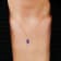 1.7 CT Pear Shape Purple Amethyst Solitaire Pendant Necklace in 14K Gold Filled