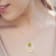 Peridot Circle Pendant Necklace in 14K Gold Filled or Sterling Silver