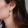 14K Solid White Gold Lab Created White Rainbow Opal Teardrop Earrings
