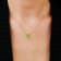 14K Gold 8mm Round 2 CTW Peridot Solitaire Floating Necklace, August
Birthstone Gift