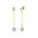 Long Blue Topaz Stud and Drop Earrings in 14K Gold Filled