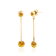 Long Citrine Stud and Drop Earrings in 14K Gold Filled