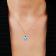 1.5 Ct Pear Shape Swiss Blue Topaz Solitaire Pendant Necklace in 14K
Gold Filled