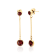 Long Garnet Stud and Drop Earrings in 14K Gold Filled