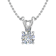 FINEROCK 1/4 Carat Diamond Solitaire Pendant Necklace in 14K White Gold
(Silver Chain Included)