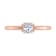 FINEROCK 1/4 Carat 4-Prong Set Diamond Solitaire Engagement Ring Band in
10K Rose Gold