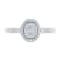 FINEROCK 1/2 Carat Diamond Cluster Engagement Ring in 10K White Gold