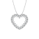 FINEROCK 1/4 Carat Diamond Heart Pendant Necklace in 925 Sterling Silver