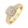 FINEROCK 1/2 Carat Double Halo Diamond Ring in 10K Gold