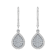 FINEROCK 1/3 Carat Round Diamond Teardrop Dangling Earrings in 10K White
Gold - IGI Certified