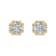 FINEROCK Royal 1/2 Carat Diamond Stud Earrings in 14K Yellow Gold