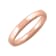 FINEROCK 14K Rose Gold 3mm Plain Wedding Band (Ring Size 9.75)