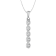 FINEROCK 10K White Gold Diamond Ladies Vertical Bar Pendant .16ctw
(Silver Chain Included)