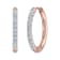 FINEROCK 1/4 Carat (ctw) Round White G Diamond Ladies Hoop Earrings in
10K Rose Gold