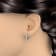 FINEROCK 1/10 Carat Diamond Ladies Hoop Earrings in 925 Sterling Silver