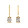 FINEROCK 1/2 Carat Diamond Drop Earrings in 14K Yellow Gold (SI1-SI2 Clarity)