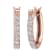 FINEROCK 1/4 Carat Diamond Hoop Earrings in 10K Rose Gold