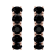 FINEROCK 1 Carat Black Diamond Hoop Earrings in 10K Rose Gold