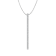 FINEROCK 10K White Gold Diamond Vertical Bar Pendant .10ctw - IGI Cert
(Silver Chain Included)