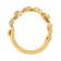 FINEROCK 0.15 Carat Diamond Wave Shaped Wedding Band Ring in 10K Gold
