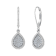 FINEROCK 1/3 Carat Round Diamond Teardrop Dangling Earrings in 10K White
Gold - IGI Certified