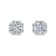FINEROCK Royal 1/2 Carat Diamond Stud Earrings in 14K White Gold - IGI Certified
