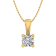 FINEROCK 1/5 Carat Solitaire Diamond Pendant Necklace in 10K Yellow Gold
(Silver Chain Included)