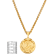 Saint Christopher Yellow Stainless Steel Diamond Medal