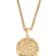Saint Christopher Yellow Stainless Steel Diamond Medal