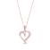 1/20ct TDW Diamond Heart Pendant Necklace in 10k Rose Gold