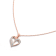 1/20ct TDW Diamond Heart Pendant Necklace in 10k Rose Gold