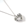 Sterling Silver Diamond Heart Pendant Necklace .10ctw