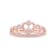 1/4ct TDW Diamond Crown Ring for Her in 10k Rose Gold