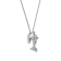Sterling Silver Diamond Dolphin Pendant Necklace .10ctw