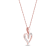1/20ct TDW Diamond Heart Pendant Necklace in 10k Rose Gold