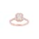 1/2ct TDW Diamond Cluster Engagement Ring in 10k Rose Gold