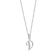 1/20ct TDW Diamond Alphabet Pendant "D" Necklace in Silver