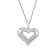 Sterling Silver Diamond Heart Pendant Necklace .10ctw