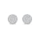 1/2ct TDW Diamond Cluster Halo Stud Earrings in 10k White Gold