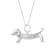1/20ct TDW Diamond Dachshund Dog Pendant Necklace in Silver
