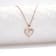 1/20ct TDW Diamond Heart Pendant Necklace in 10k Rose Gold