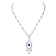 Tanzanite and Diamond 14KT White Necklace 3.00ctw